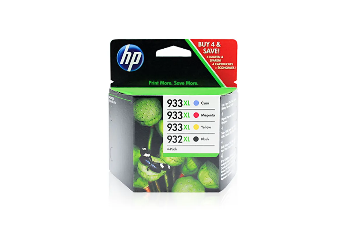 HP 932XL/933XL / C2P42AE Tinten Sparset schwarz, cyan, magenta, gelb (4 Stück)