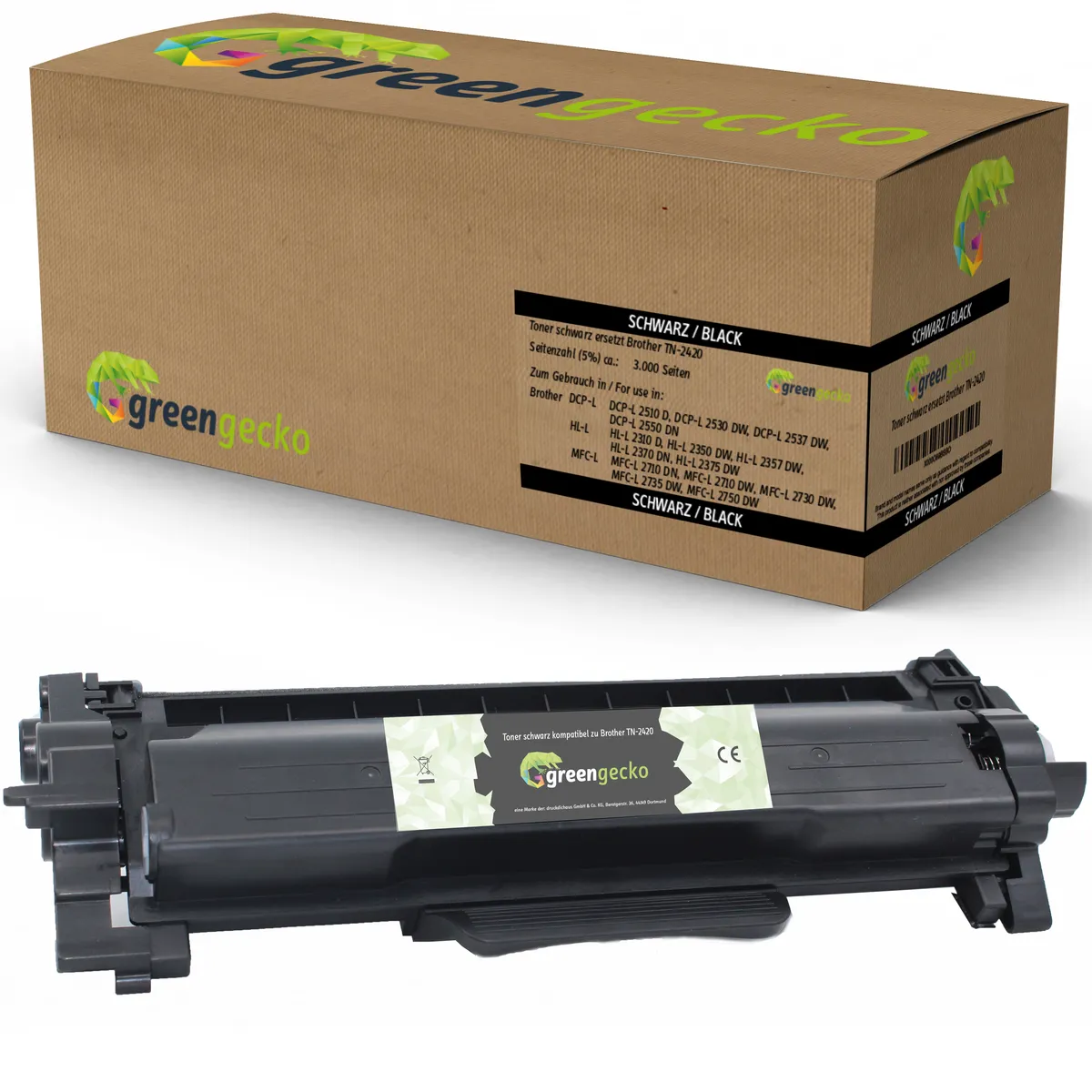 green gecko Toner kompatibel zu Brother TN-2420 schwarz