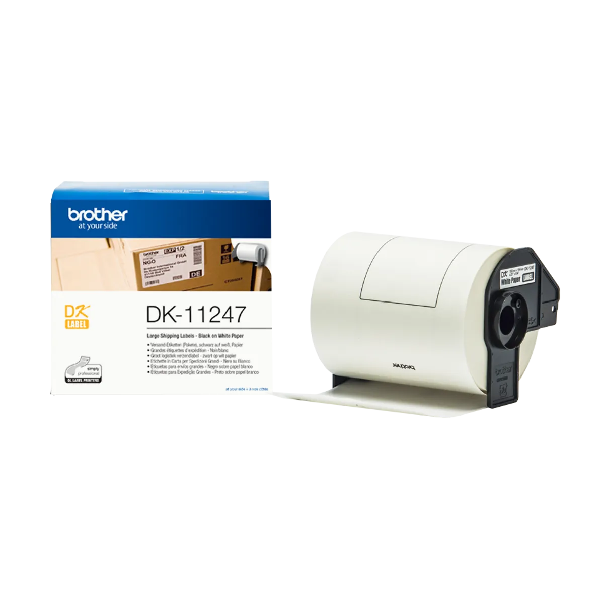 Brother DK-11247 Etiketten schwarz auf weiß (103 x 164mm, 180 Stück)