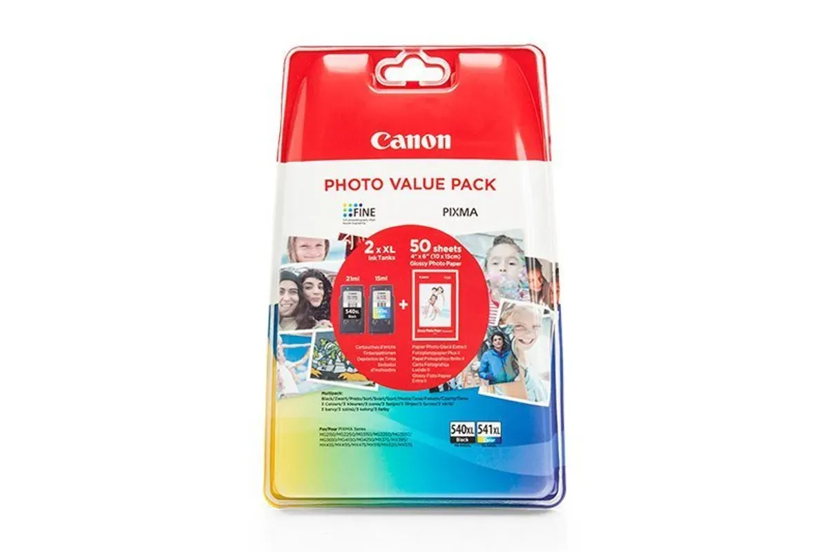 Canon PG-540XL CL-541XL / 5222B013 / 5222B014 Tinten Doppelpack schwarz, color (2 Stück)