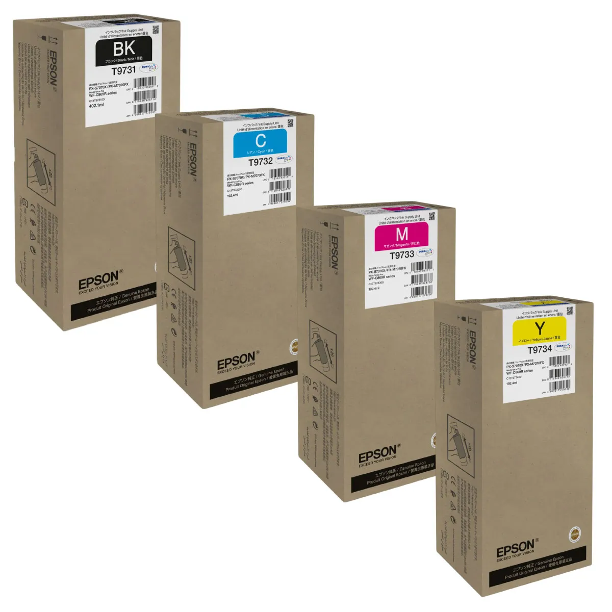 Epson T9731 / T9732 / T9733 / T9734 Tinten Sparset schwarz, cyan, magenta, gelb (4 Stück)