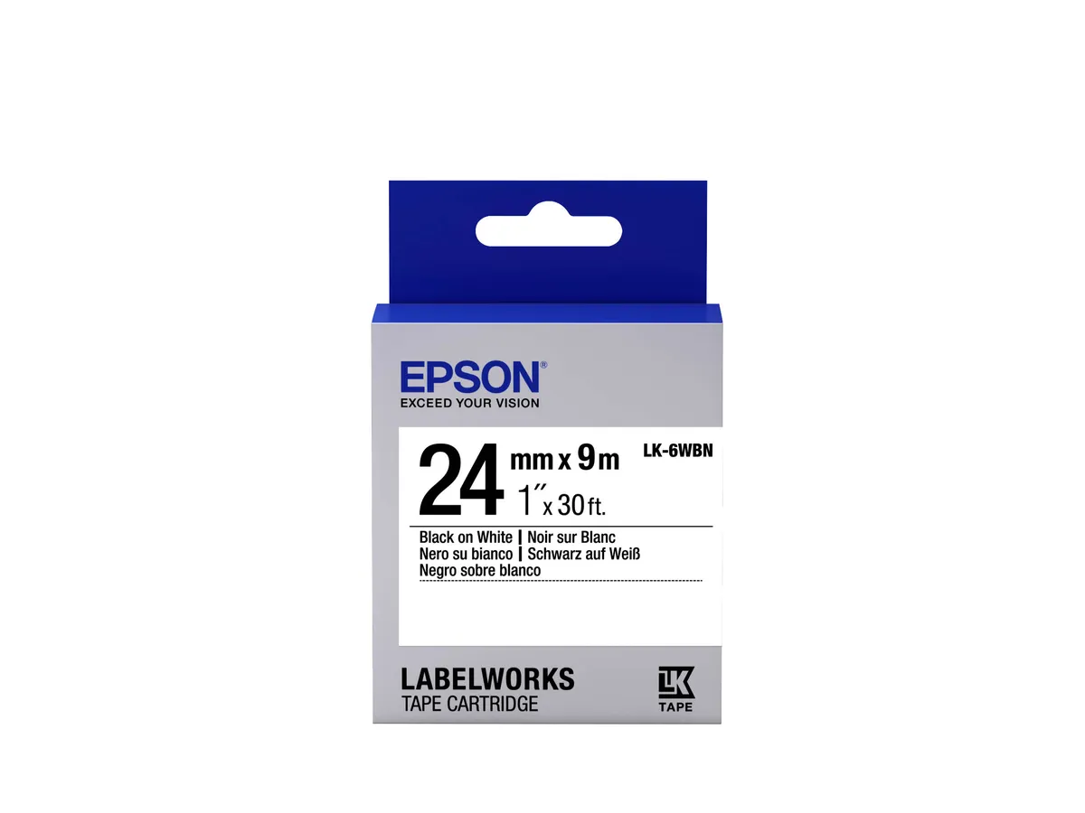 Epson LK-4WBW / C53S654016 Farbband /Farbrolle schwarz, weiß