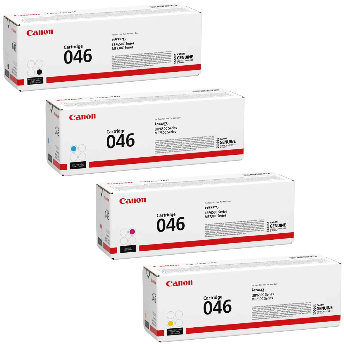 Canon 046 Toner Sparset schwarz, cyan, magenta, gelb (4 Stück)