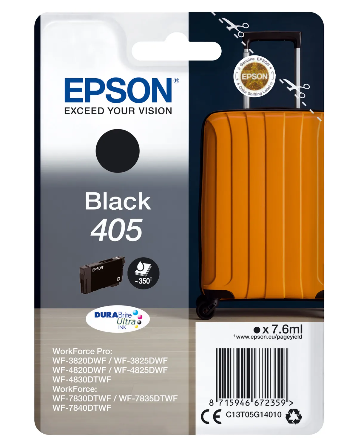 Epson 405 / T05G1 / C13T05G14010 / C13T05G14020 Tinte schwarz