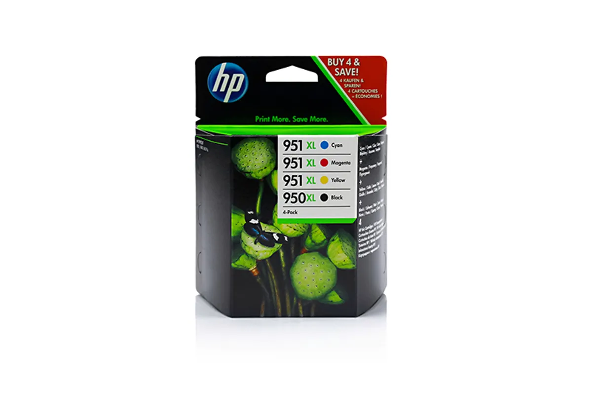 HP 950XL/951XL / C2P43AE Tinten Sparset schwarz, cyan, magenta, gelb (4 Stück)