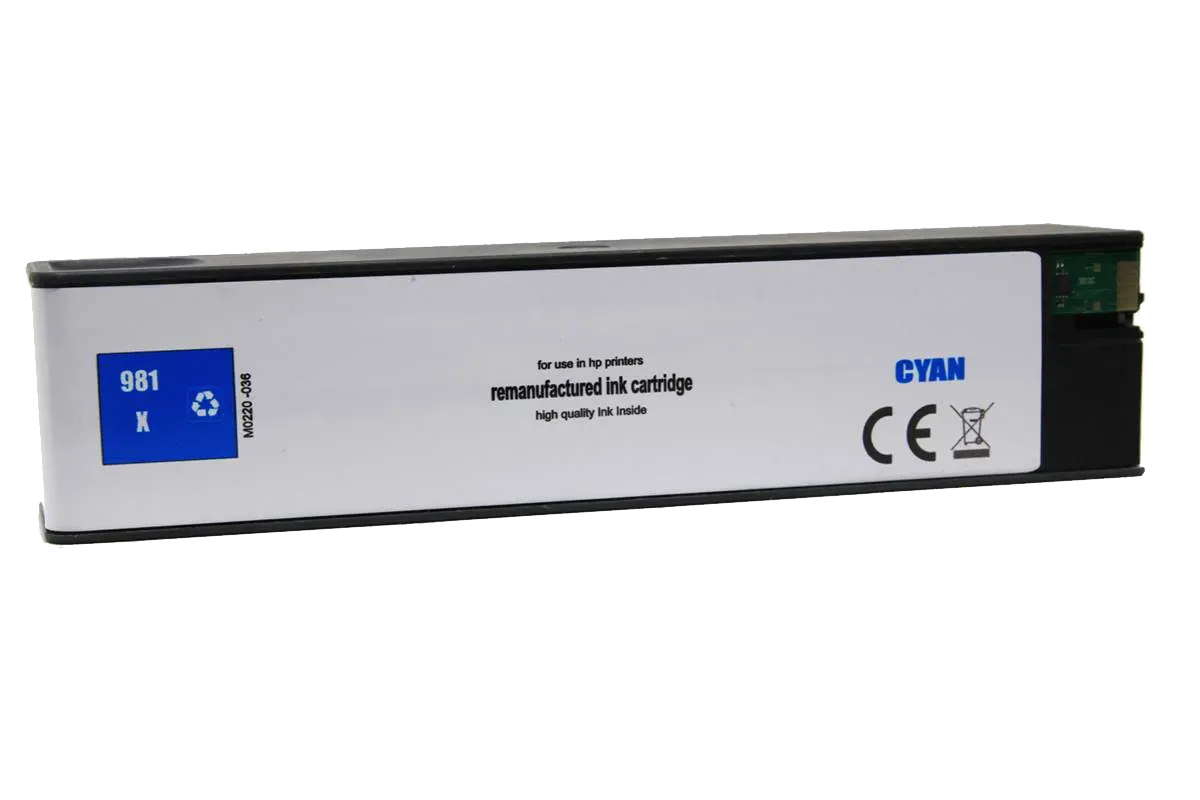 XL Tinte kompatibel zu HP 981X / L0R09A cyan