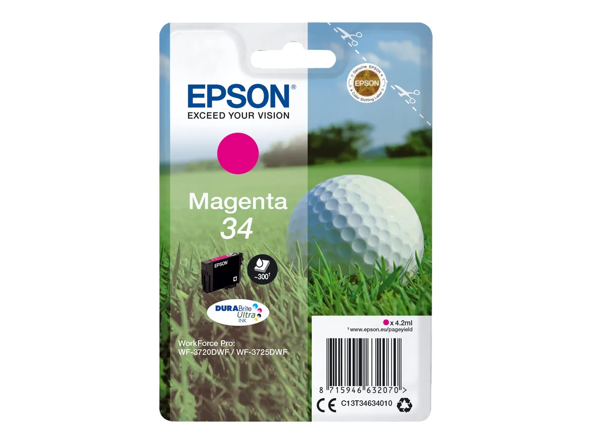 Epson 34 / T3463 / C13T34634010 / C13T34634020 Tinte magenta