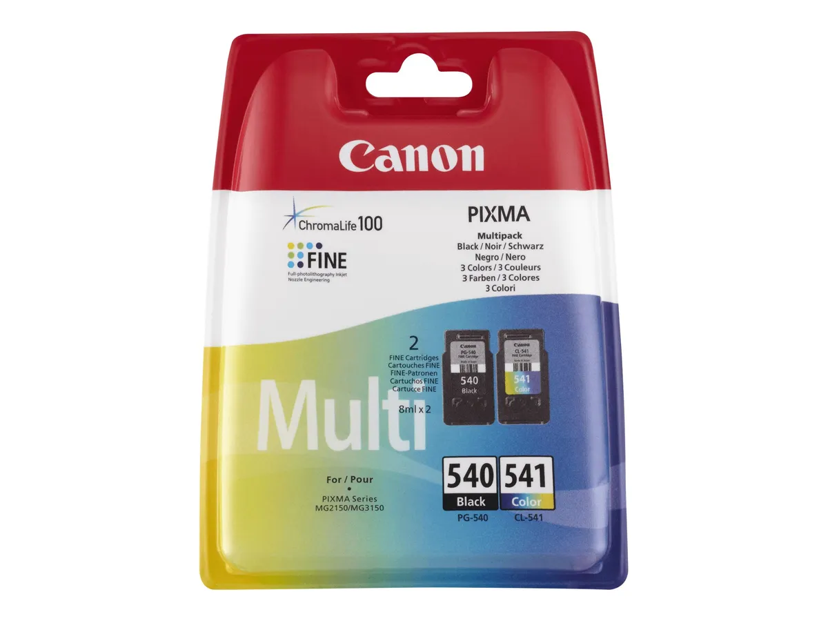 Canon PG-540 CL-541 / 5225B006 / 5225B007 Tinten Doppelpack schwarz, color (2 Stück)