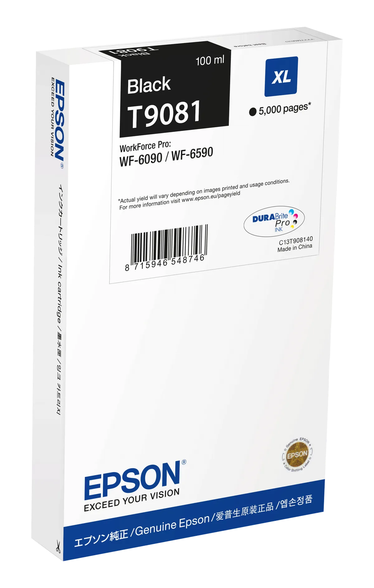 Epson T9081 / C13T908140 Tinte schwarz
