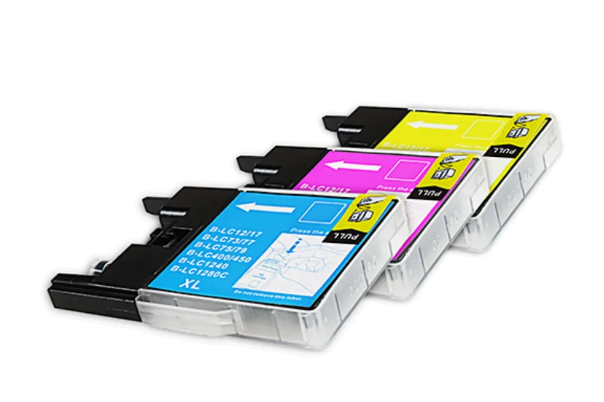 Tinten Sparset kompatibel zu Brother LC-1280 cyan, magenta, gelb  (3 Stück)