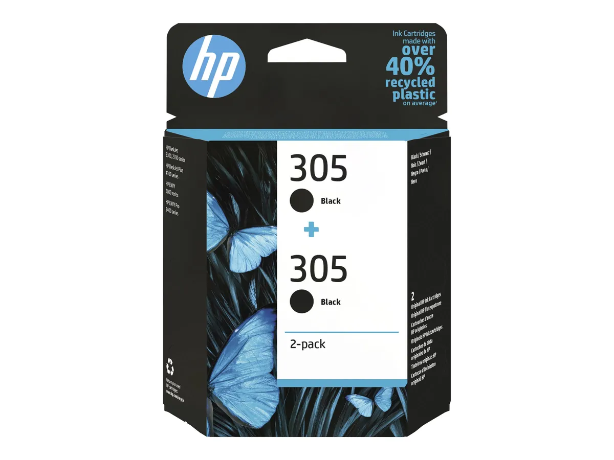 HP 305 / 6ZD18AE Tinten Doppelpack schwarz (2 Stück)