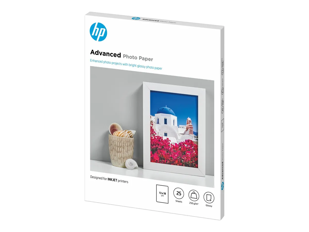 HP Q8696A / Advanced Glossy Fotopapier (13 x 18cm, 25 Blatt, 250 g/m²)