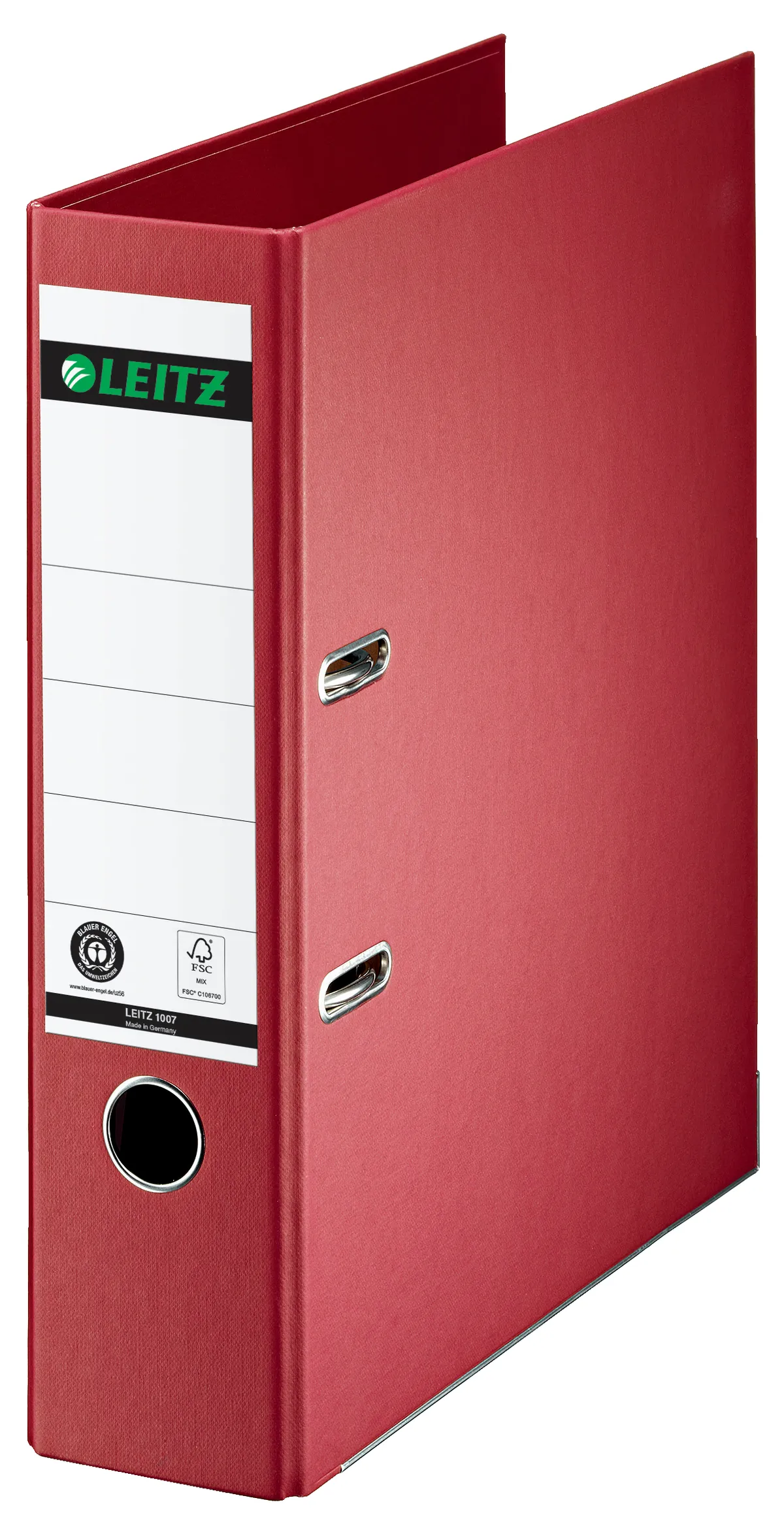 Leitz 10070025 Ordner rot (8cm breit, A4, Karton)