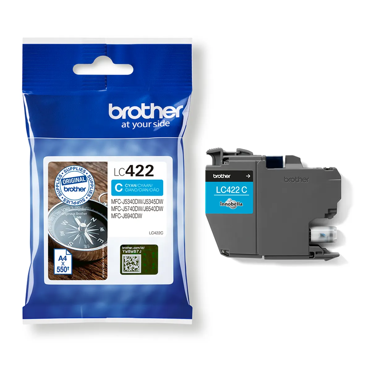 Brother LC-422 / LC-422C Tinte cyan