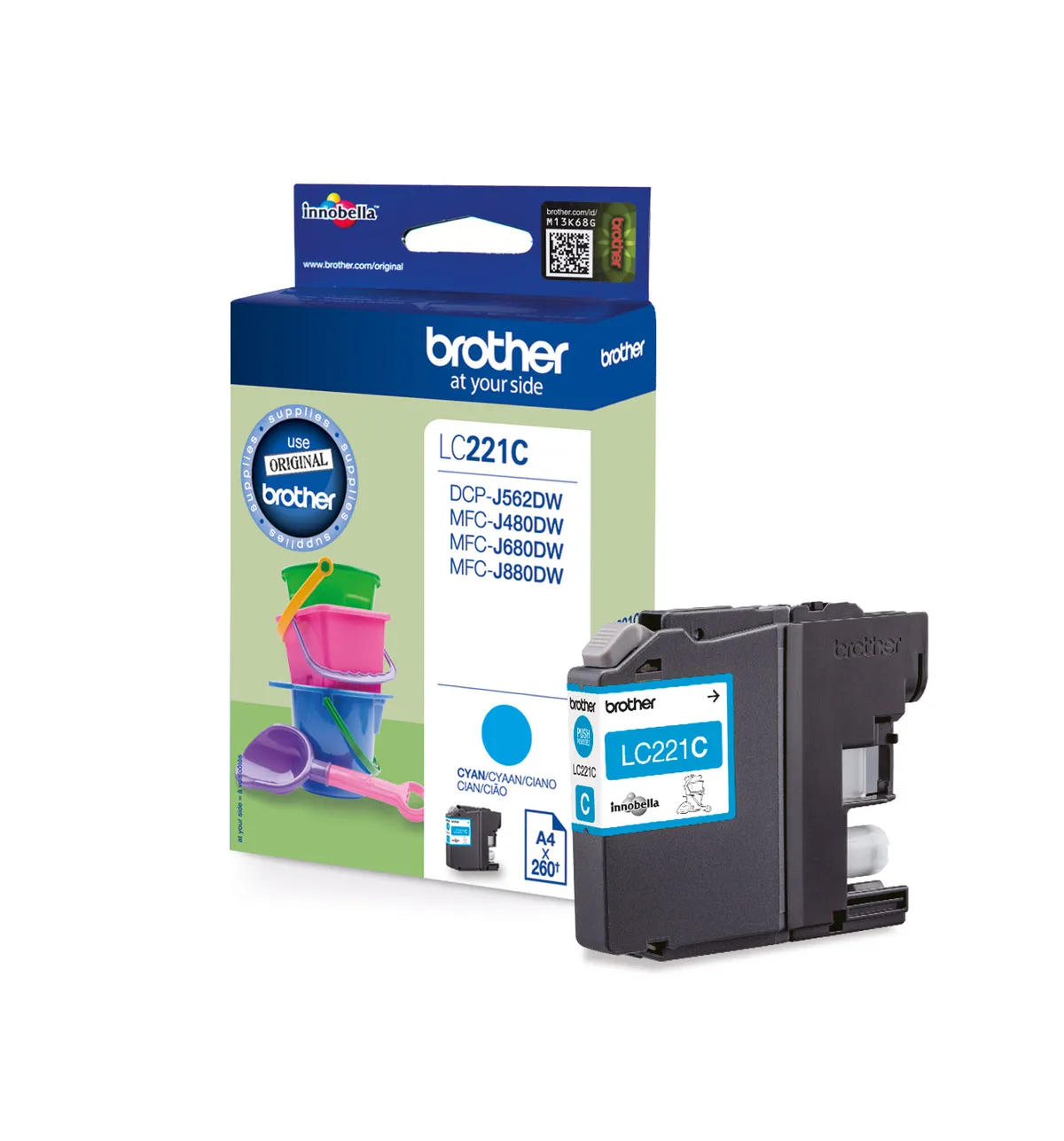 Brother LC-221C / LC-221CBP Tinte cyan