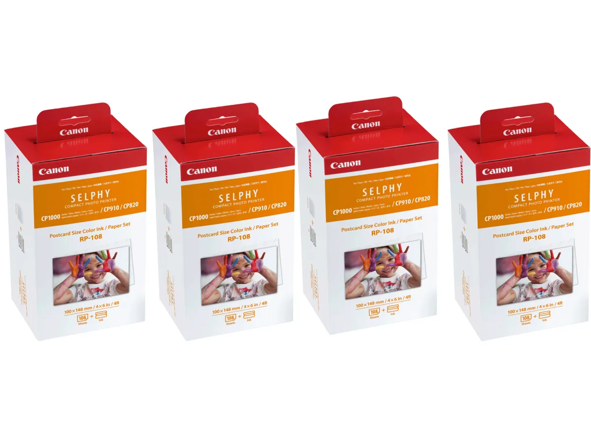 Canon RP-108 / 8568B001 Farbpatrone & Fotopapier Sparset color (4 Stück)
