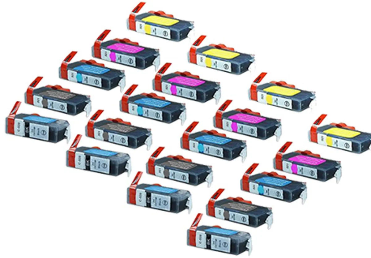 Tinten Sparset kompatibel zu Canon PGI-520 - CLI-521 schwarz, cyan, magenta, gelb, photo schwarz  (20 Stück)