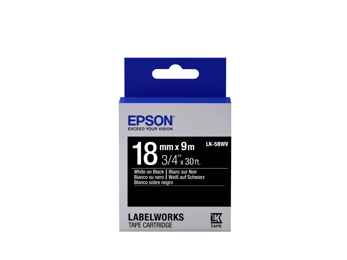 Epson LK-5BWV / C53S655014 Etiketten schwarz, weiß
