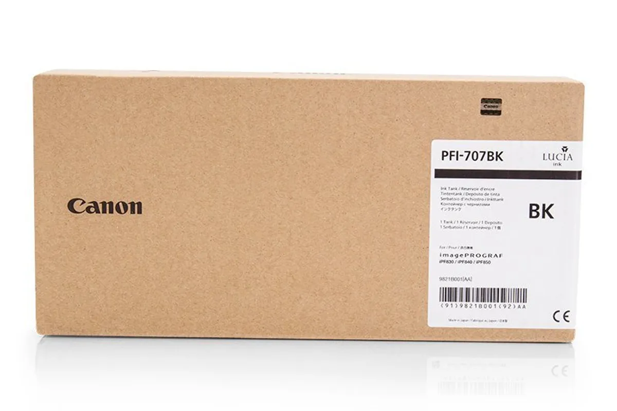 Canon PFI-707 BK / 9821B001 Tinte schwarz