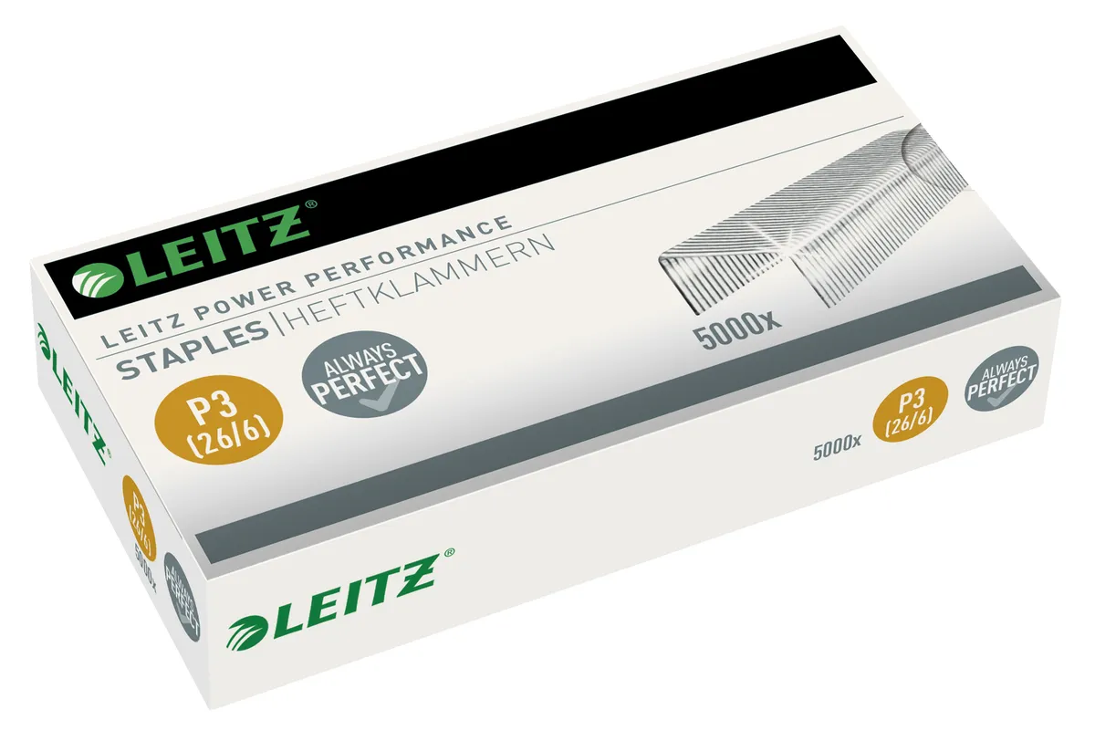 Leitz Power Performance P3 / 55721000 Hefklammern   (5000 Stück) (für Heftgerät 5500, 5501, 5502, 5504, 5505, 5522, 5523, 5533, 5560 und Heftzange 5548)
