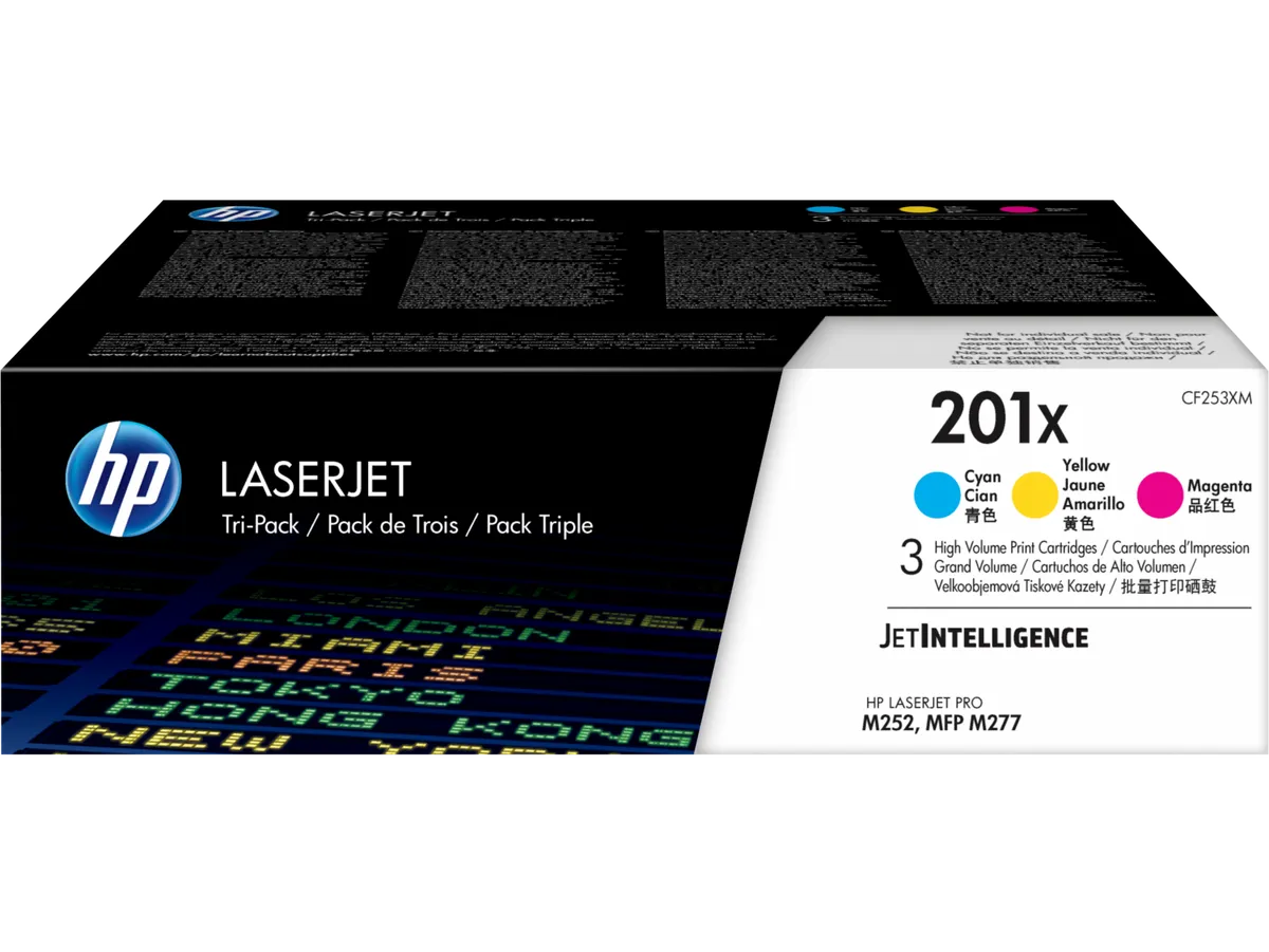 HP 201X / CF253XM Toner Sparset cyan, magenta, gelb (3 Stück)