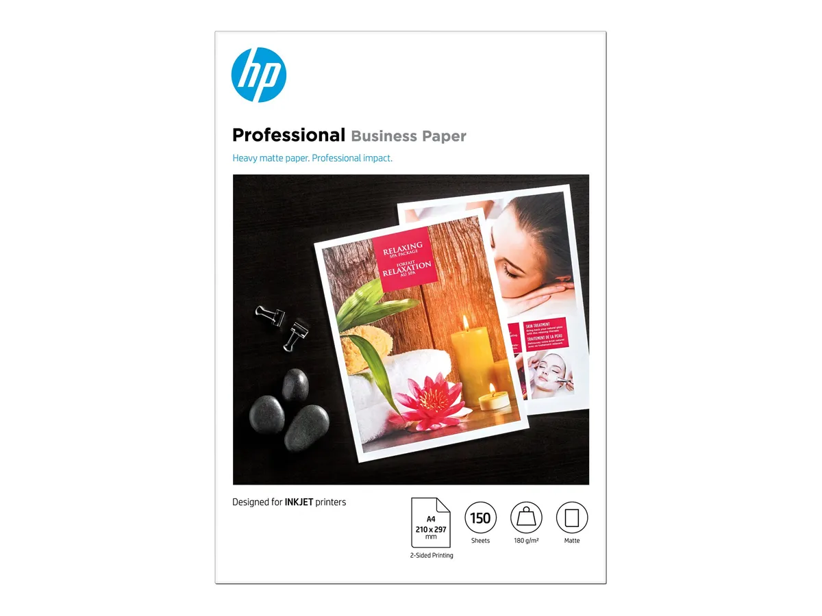 HP 7MV79A / Professional Matte Fotopapier (21 x 29,7cm (DIN A4), 150 Blatt, 180 g/m²)