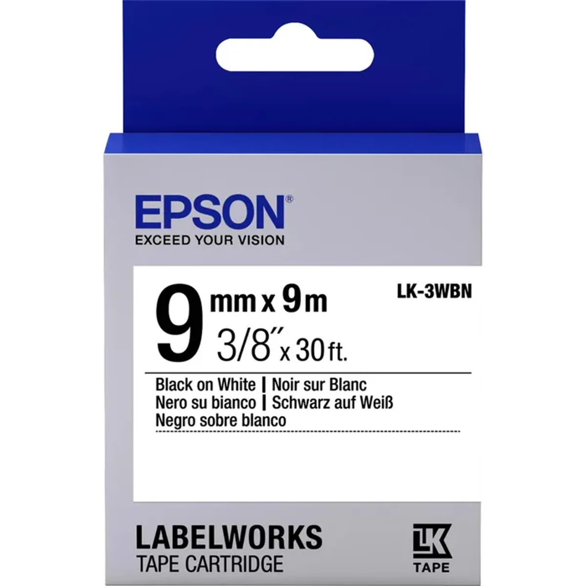 Epson LK-3WBN / C53S653003 Farbband /Farbrolle schwarz, weiß