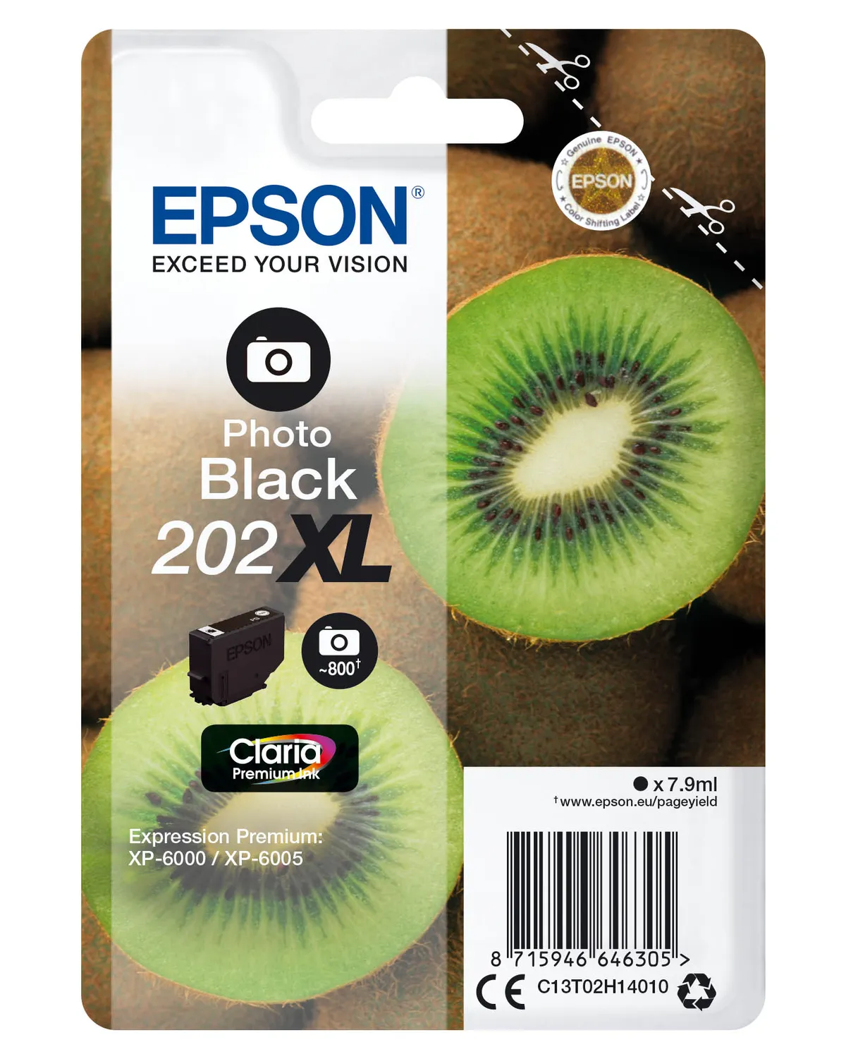 Epson 202XL / T02H1 / C13T02H14010 / C13T02H14020 Tinte photo schwarz