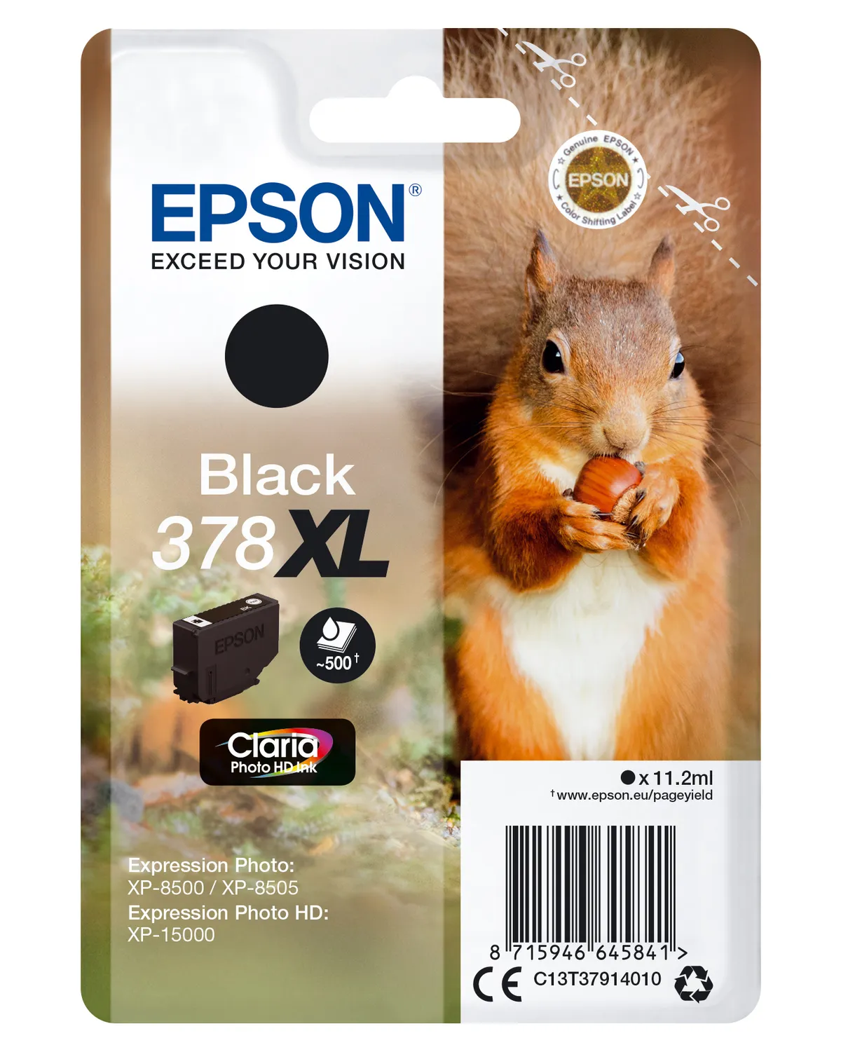 Epson 378XL / T3791 / C13T37914010 / C13T37914020 Tinte schwarz