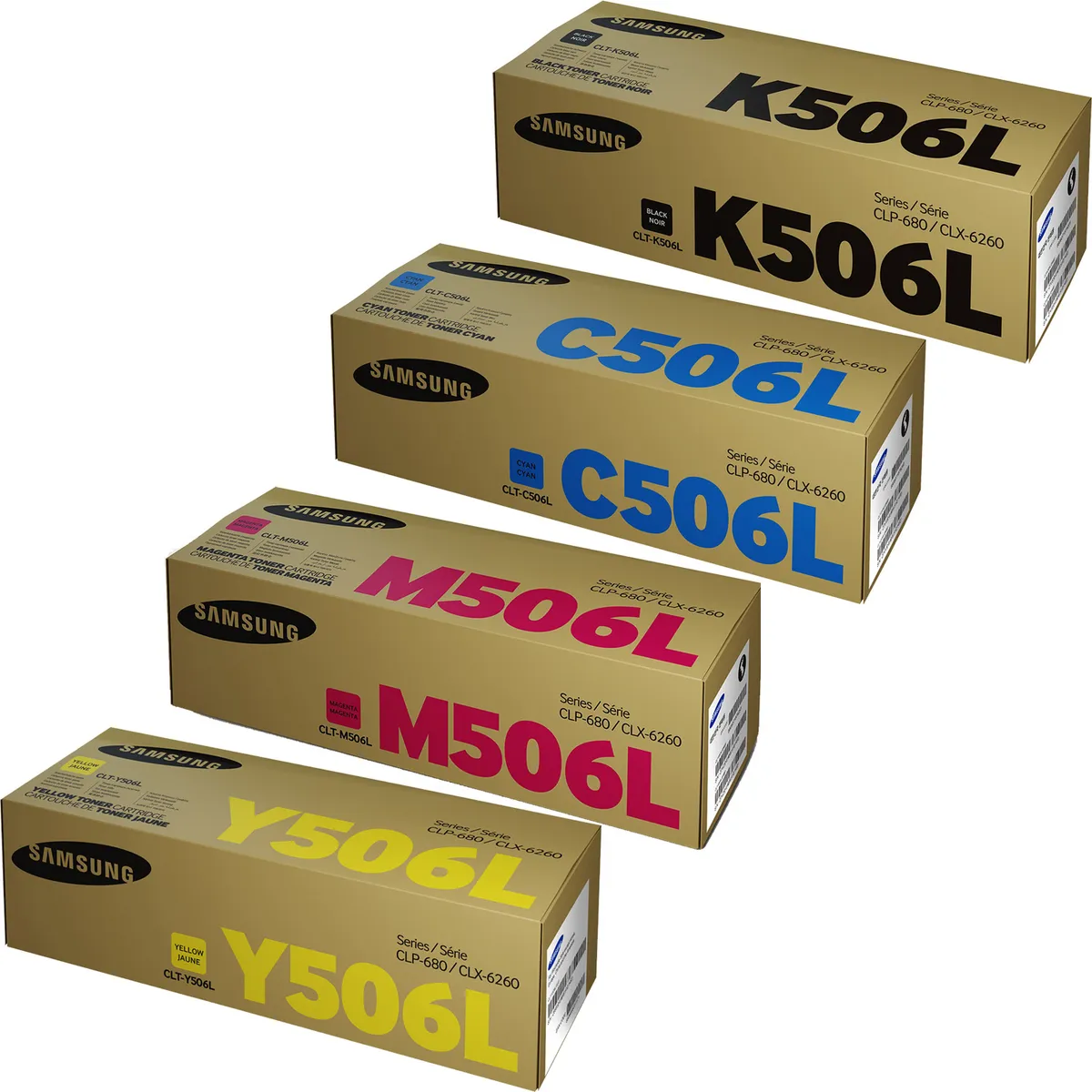 Samsung CLT-K506L / CLT-C506L / CLT-M506L / CLT-Y506L Toner Sparset schwarz, cyan, magenta, gelb (4 Stück)