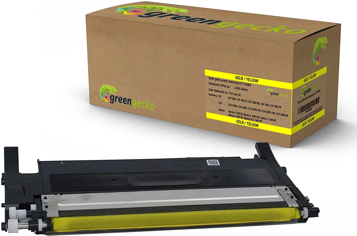 green gecko Toner kompatibel zu Samsung CLT-Y406S / SU462A gelb
