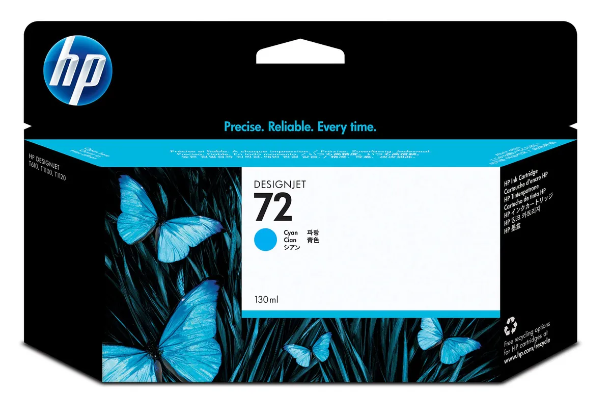HP 72 / C9371A Tinte cyan