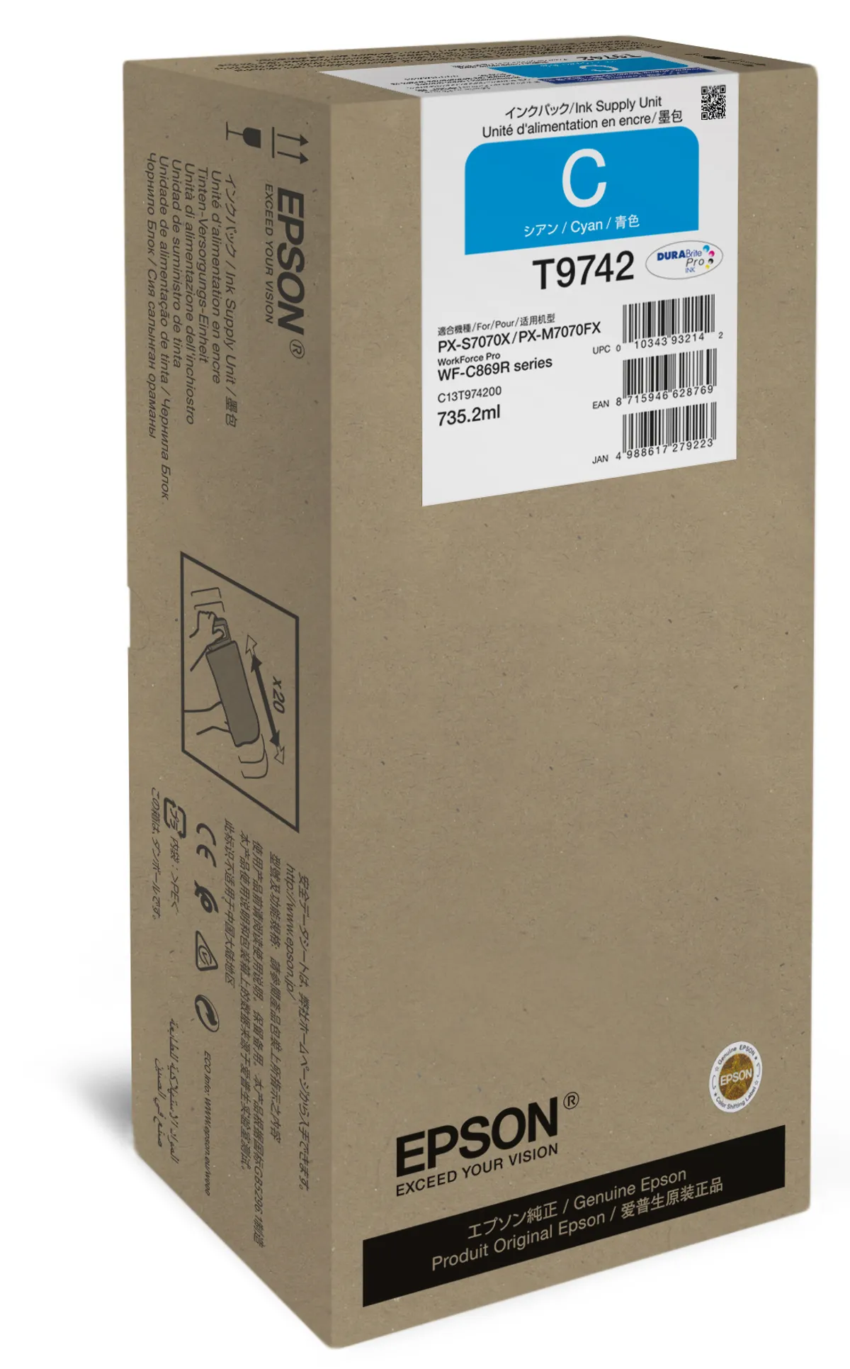Epson T9742 / C13T974200 Tinte cyan