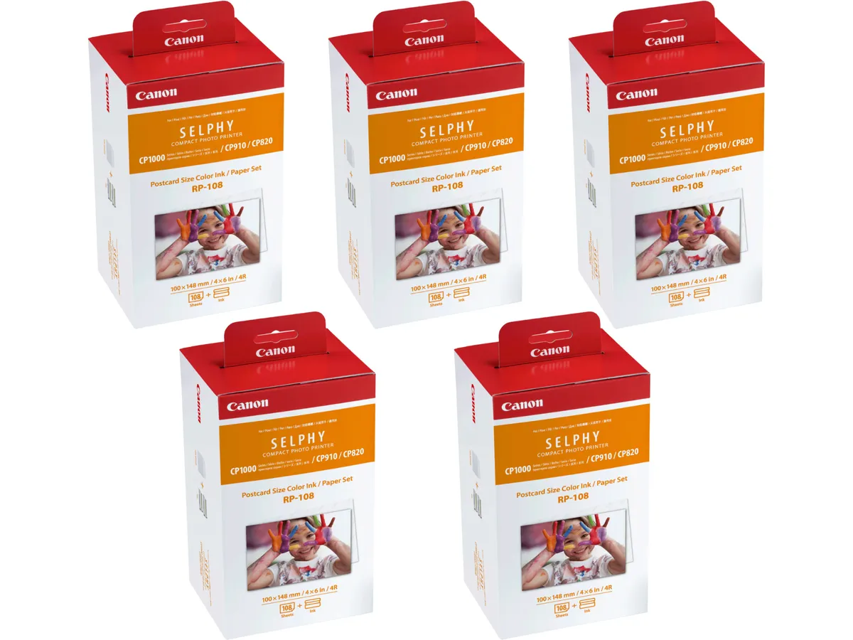 Canon RP-108 / 8568B001 Farbpatrone & Fotopapier Sparset color (5 Stück)