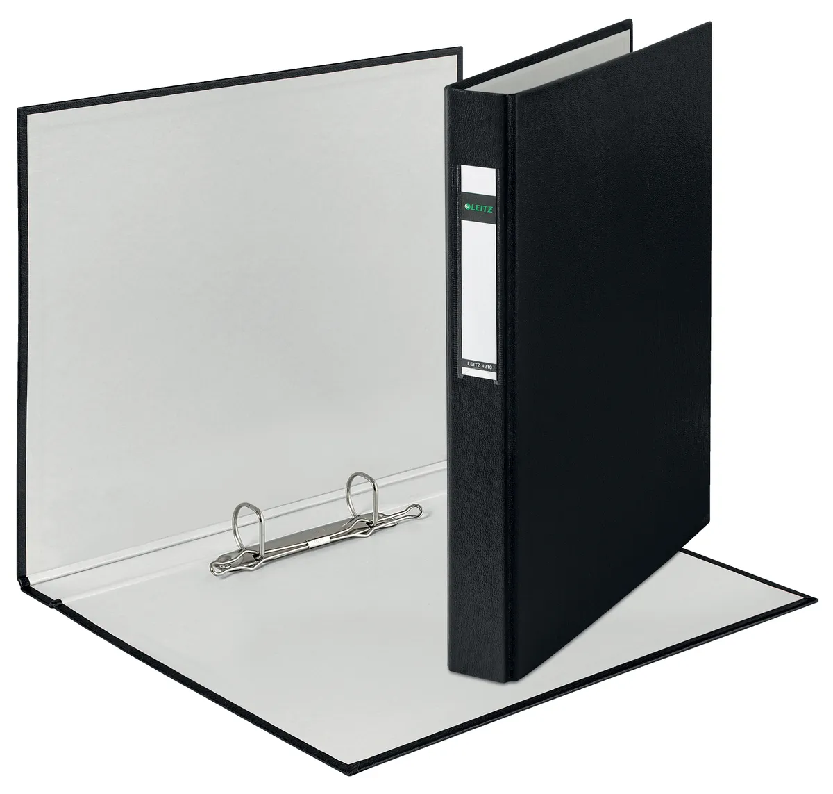 Leitz 42100095 Ringbuch schwarz (4cm breit, DIN A4, 2 Ringe)