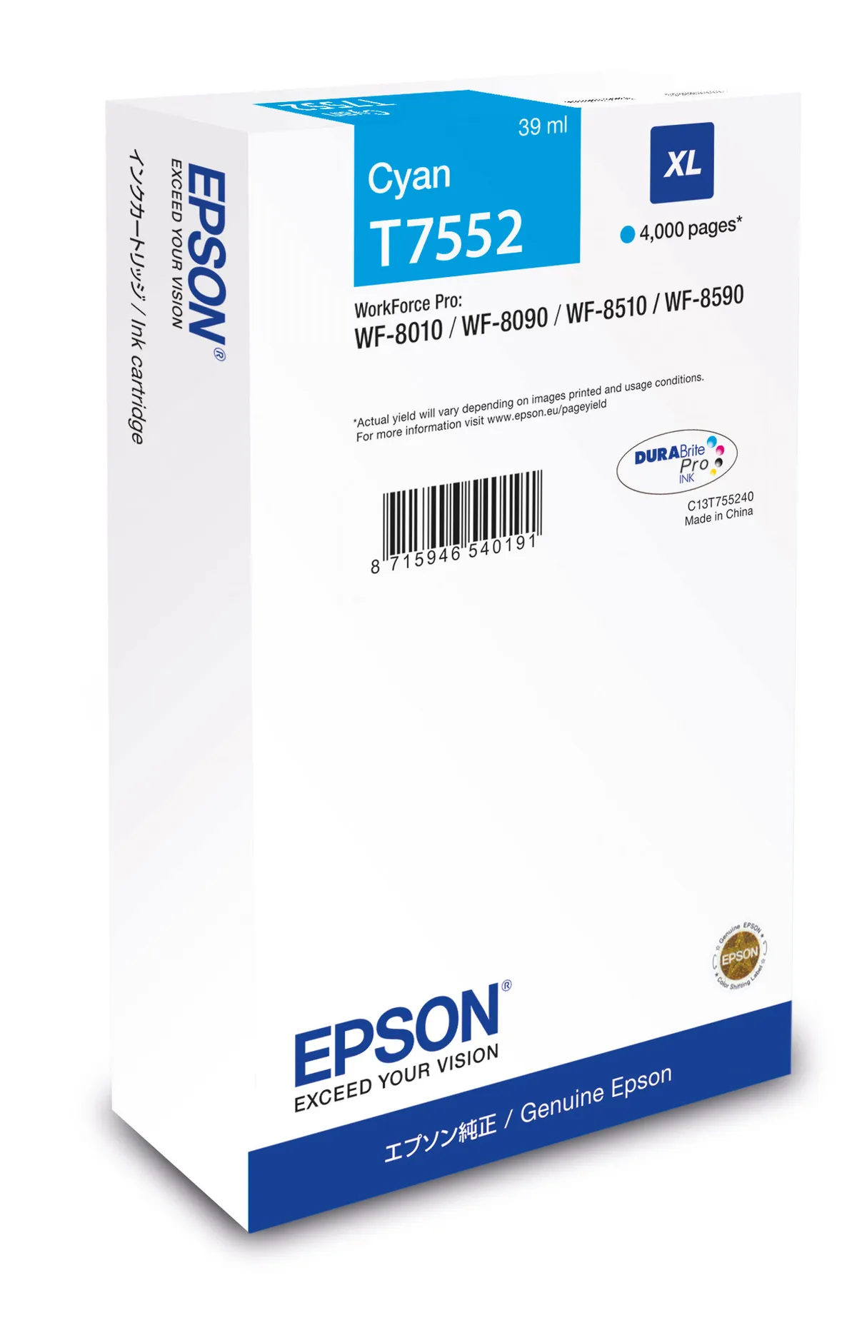 Epson T7552 / C13T755240 Tinte cyan