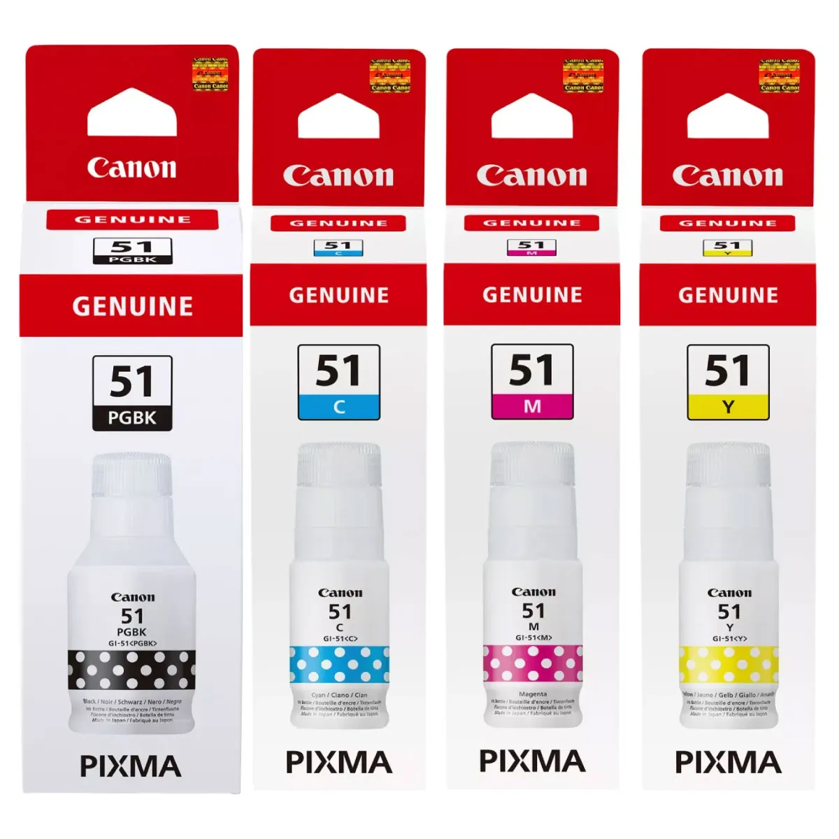 Canon GI-51 Tinten Sparset schwarz, cyan, magenta, gelb (4 Stück)