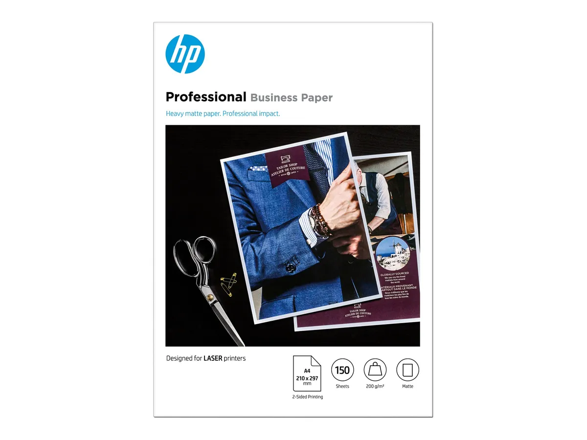 HP 7MV80A / Professional Fotopapier weiß matt (21 x 29,7cm (DIN A4), 150 Blatt, 200 g/m²)