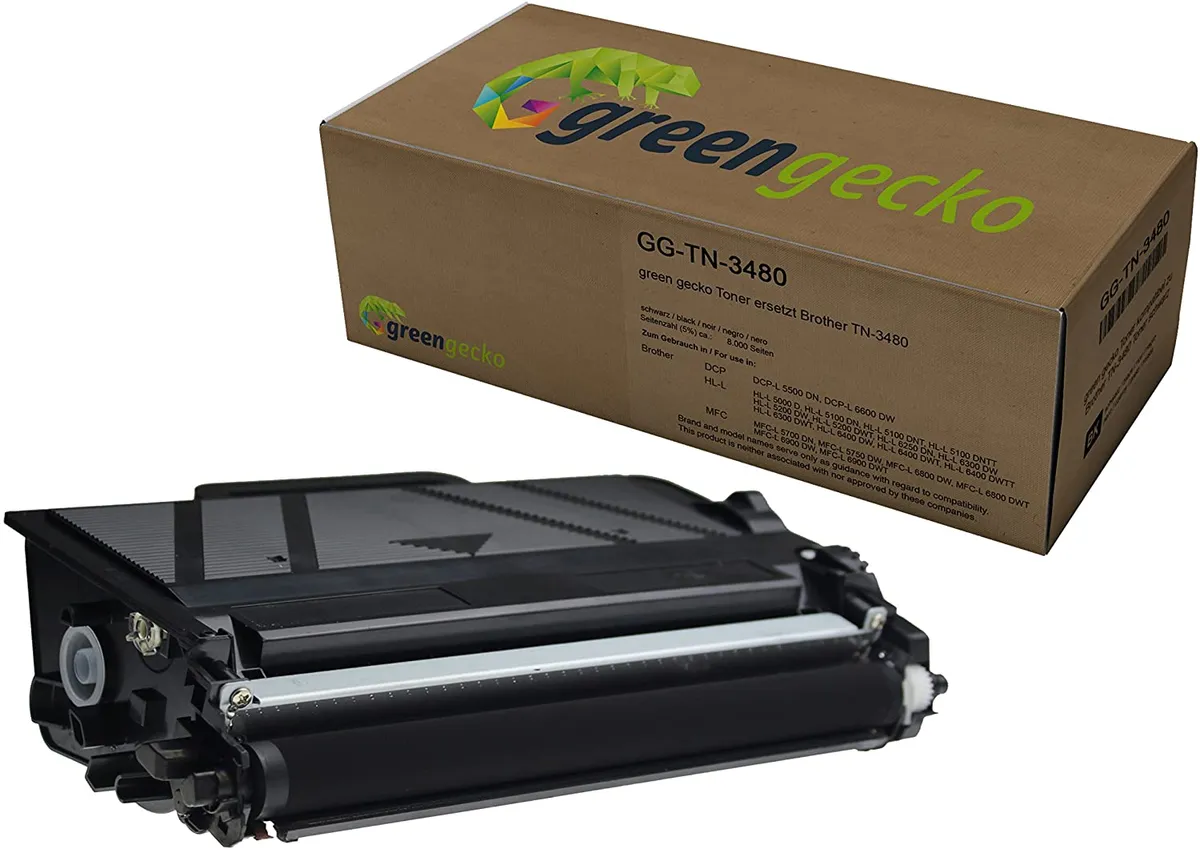 green gecko Toner kompatibel zu Brother TN-3480 schwarz