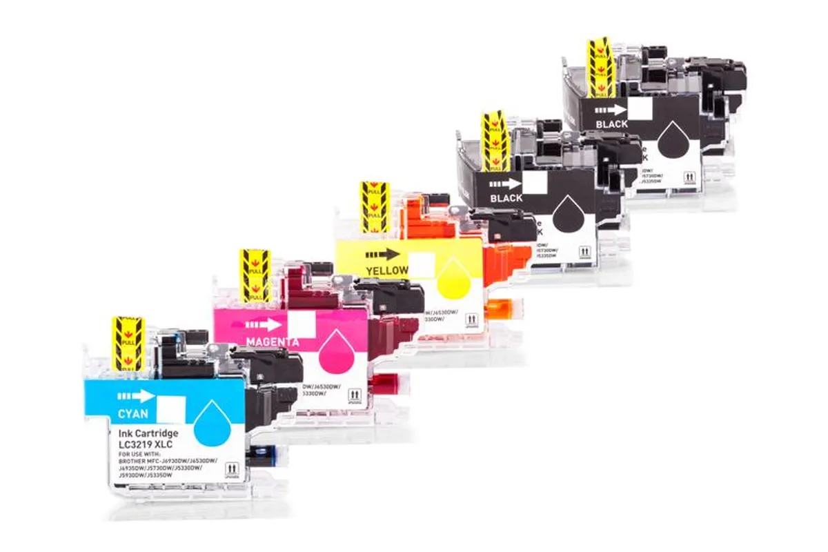 XL Tinten Sparset kompatibel zu Brother LC-3217 / LC-3219 schwarz, cyan, magenta, gelb  (5 Stück)