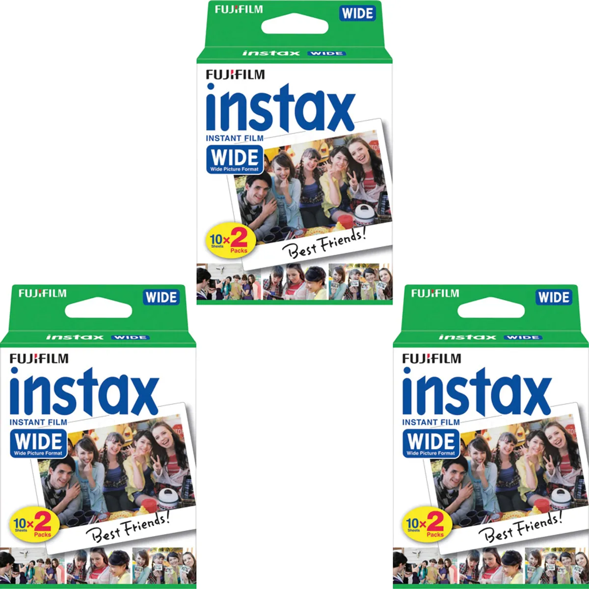 Fujifilm 16385995 / 16899922 / instax wide Instant Film (6 x 10 Aufnahmen)