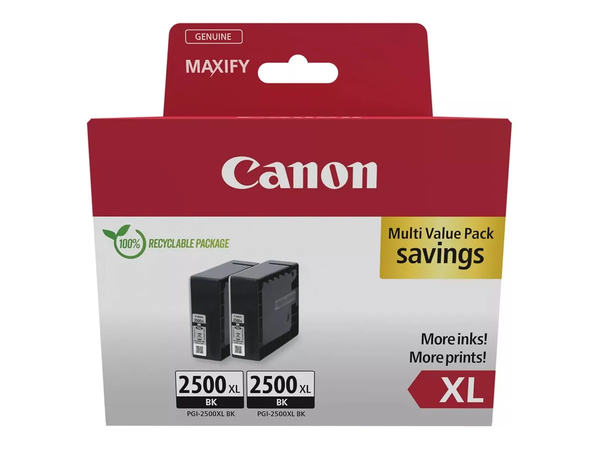 Canon PGI-2500XLBK / 9254B011 Tinten Doppelpack schwarz (2 Stück)