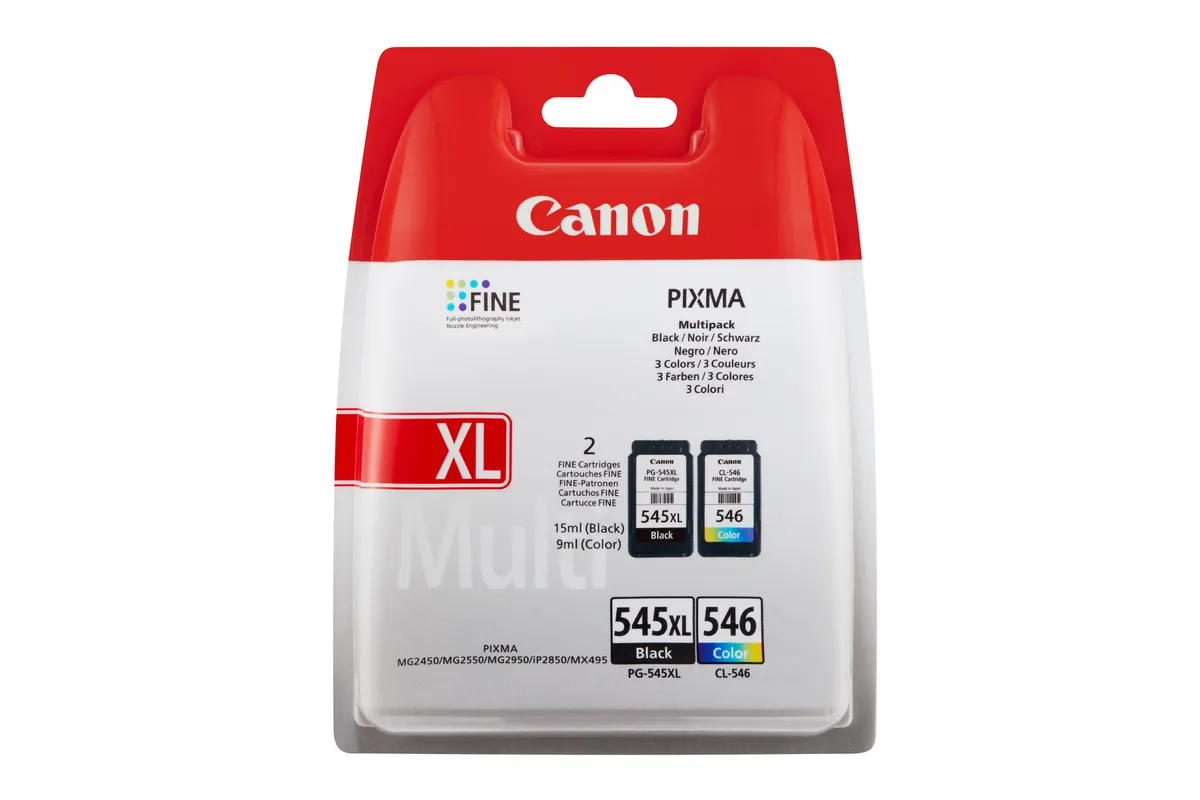 Canon PG-545XL & CL-546 / 8286B010 Tinten Sparset schwarz, color (2 Stück)
