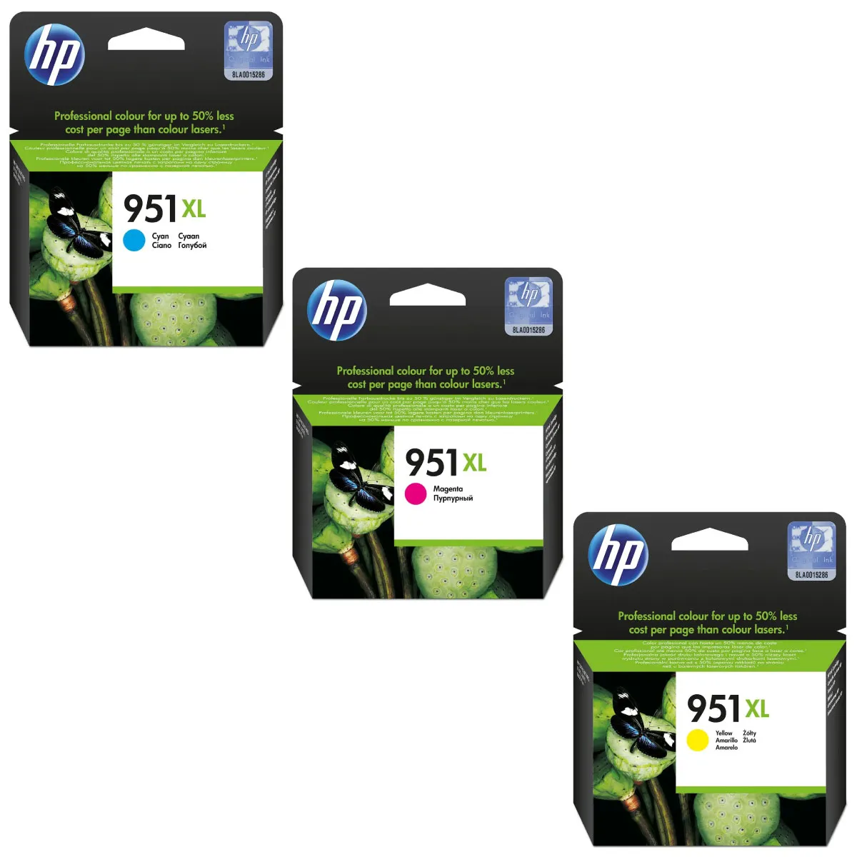 HP 951XL Tinten Sparset cyan, magenta, gelb (3 Stück)