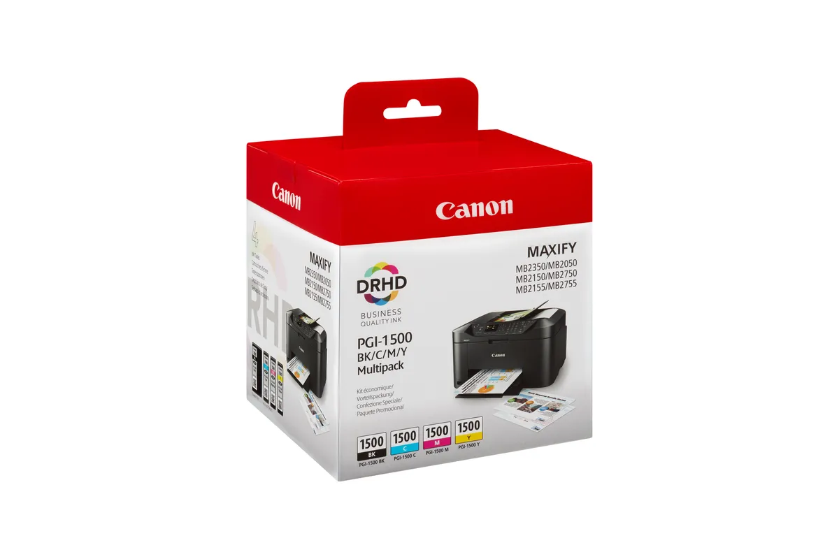 Canon PGI-1500 BKCMY / 9218B005 Tinten Sparset schwarz, cyan, magenta, gelb (4 Stück)