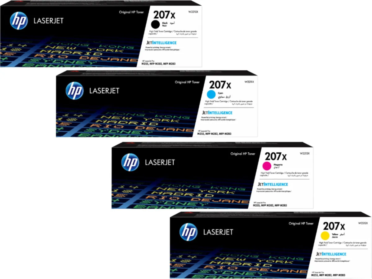 HP 207X / W2210X / W2211X / W2212X / W2213X Toner Sparset schwarz, cyan, magenta, gelb (4 Stück)