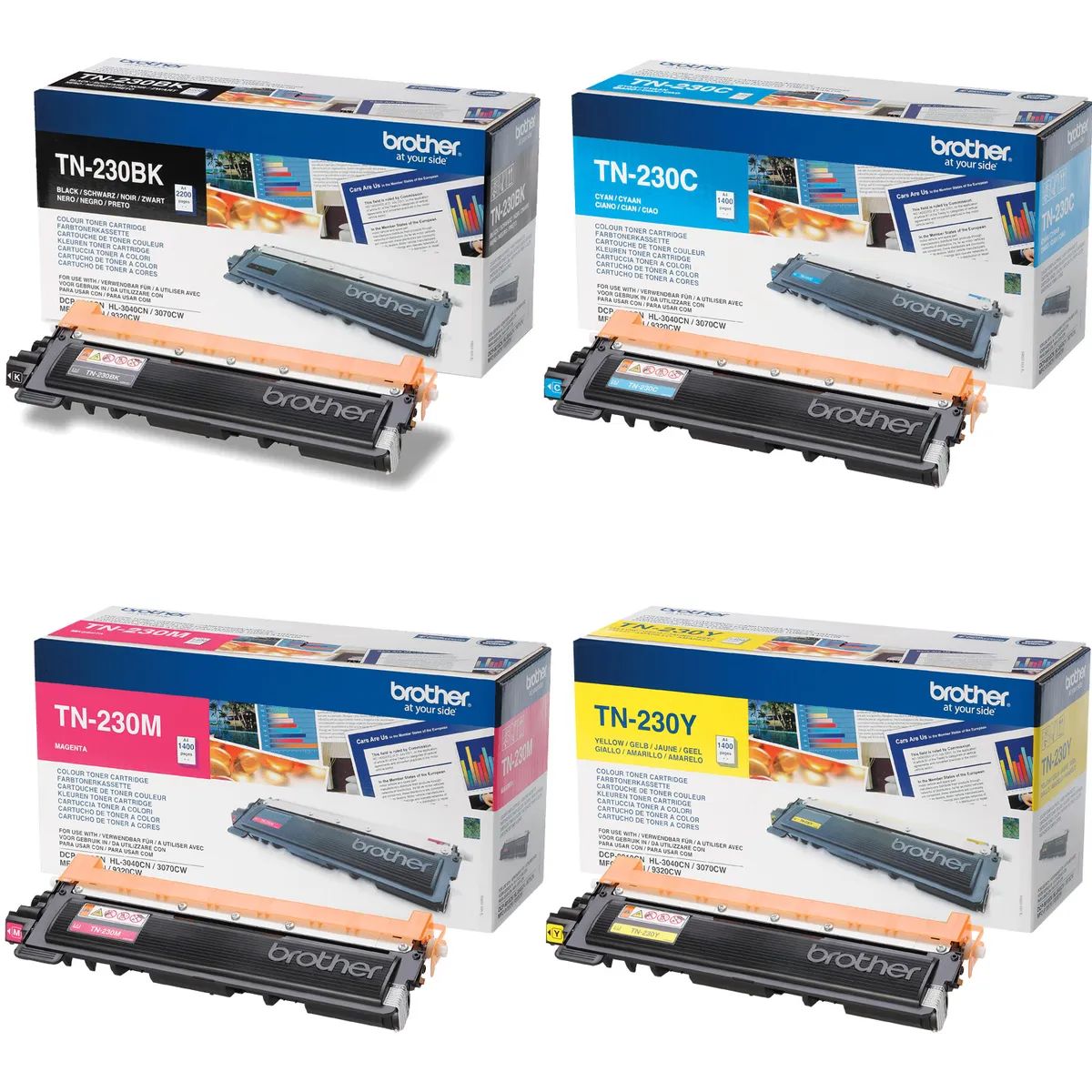 Brother TN-230 Toner Sparset schwarz, cyan, magenta, gelb (4 Stück)