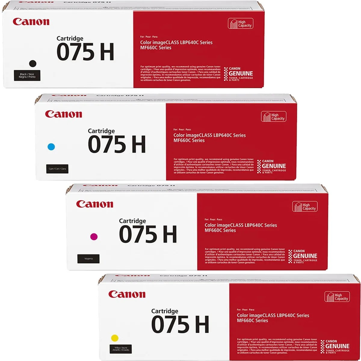 Canon 075H Toner Sparset schwarz, cyan, magenta, gelb (4 Stück)
