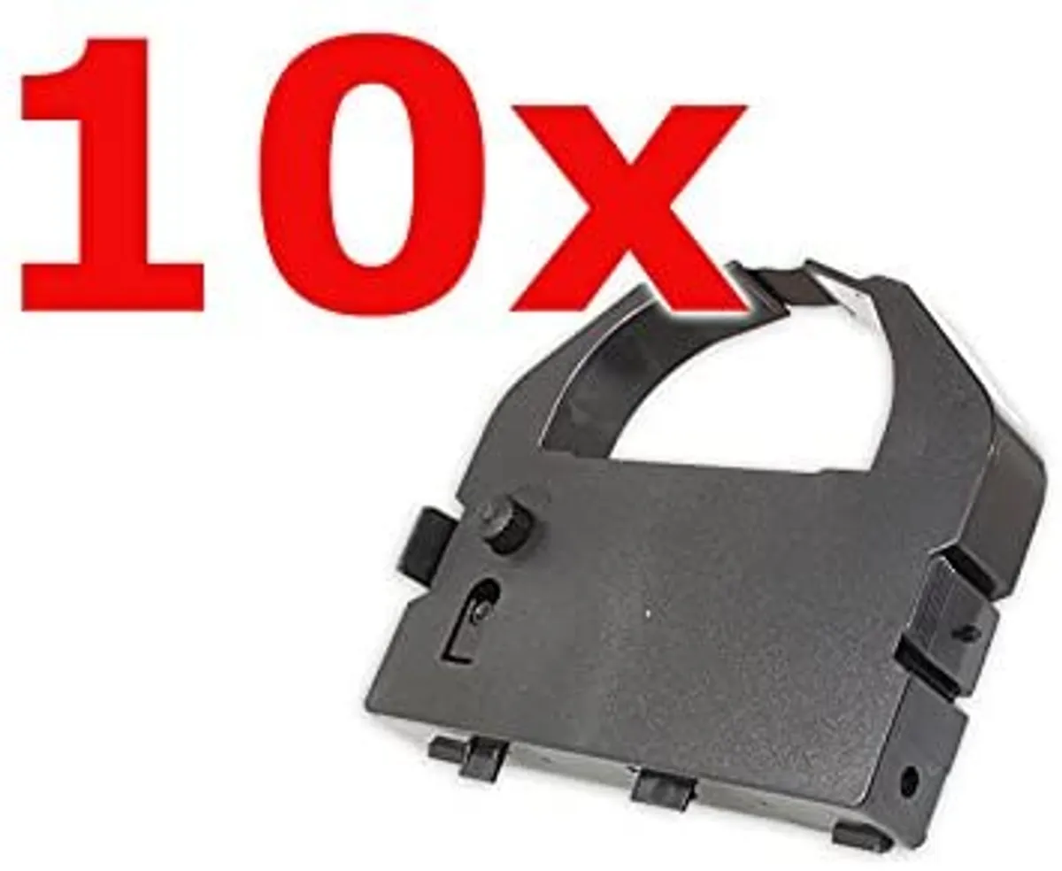 Farbband Sparset kompatibel zu Epson C13S015262 / S015262 / LQ-680 schwarz  (10 Stück)