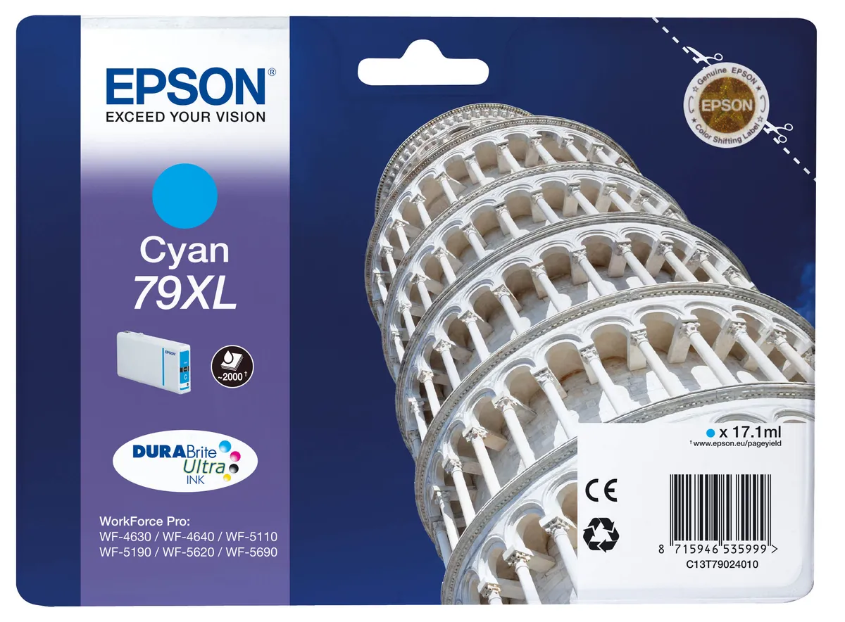 Epson 79XL / T7902 / C13T79024010 Tinte cyan